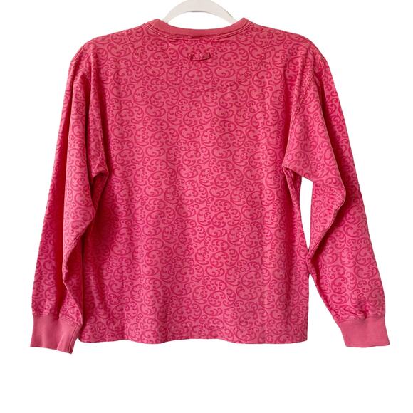 Vintage Dockers Womens Size S Pink Printed Long Sleeve Shirt - Picture 7 of 7